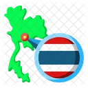 Thailand Asia Map Icon