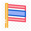 Thailand Flag Flagstaff Icon