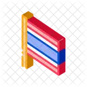 Thailand Flag Flagstaff Icon