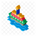 Boat Filled Flowers Icon