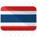 Thailande Drapeau Pays Icône