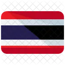 Thailande Drapeau Pays Icône