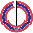 Thailande Pays Drapeau Icône