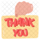 Thank You Lettering Icon