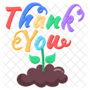 Thank You Lettering Icon
