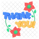 Thank You Lettering Icon