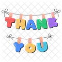 Thank You Lettering Icon