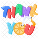Thank You Lettering Icon