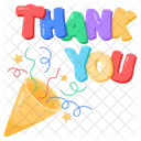 Thank You Lettering Icon