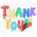 Thank You Lettering Icon
