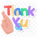 Thank You Lettering Icon