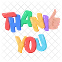 Thank You Lettering Icon