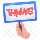 Thank You Lettering Icon
