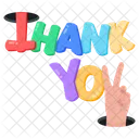 Thank You Lettering Icon