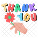 Thank You Lettering Icon
