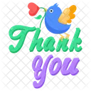 Thank You Lettering Icon