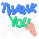 Thank You Lettering Icon