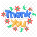 Thank You Lettering Icon