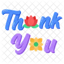 Thank You Lettering Icon