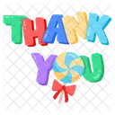 Thank You Lettering Icon