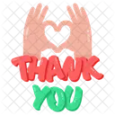 Thank You Lettering Icon