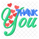 Thank You Lettering Icon