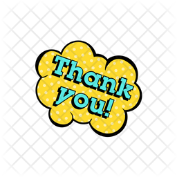 Thank You Icon - Download in Colored Outline Style