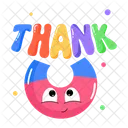 Thank You Cute Emoji Gratitude Word Icon