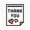 Thank You Greeting Card  Icon
