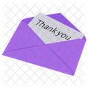 Thank You Thanks Note Envelop Icon