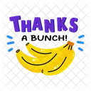 Thanks A Bunch Bananas Fruit Icon