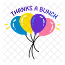 Thanks Balloons Decoration Celebration Icon