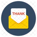Thanks Letter Thanks Message Envelope Icon