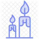 Thanksgiving Candle Duotone Line Icon Icon
