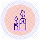 Thanksgiving Candle Line Icon Icon