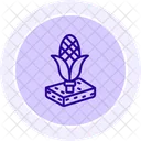 Thanksgiving Cornbread Line Icon Icon