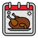 Thanksgiving Day Calendar Icon