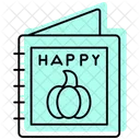 Thanksgiving Greeting Card Color Shadow Thinline Icon 아이콘
