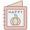 Thanksgiving Greeting Card Lineal Color Icon Icon