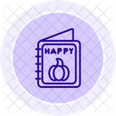 Thanksgiving Greeting Card Line Icon Icon