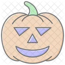 Thanksgiving Pumpkin Lantern Lineal Color Icon Icon