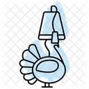 Thanksgiving Turkey Hat Color Shadow Thinline Icon Icon