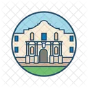 The Alamo Famous Building Landmark Icon