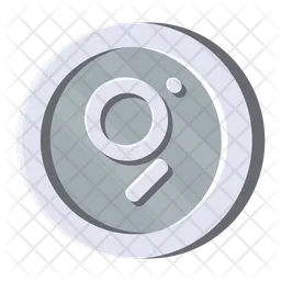 The Graph Silver Coin  Icon