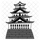 Black Monochrome The Imperial Palace Illustration Landmarks Icons Symbol