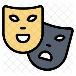 Theater Icon - Download in Colored Outline Style