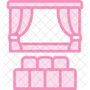 Theater Stage Duotone Line Icon Icon
