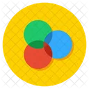 Interlocking Circles Diagram Overlapping Circles Intersection Icon