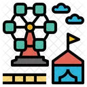Theme Park Amusement Fun Ferris  Icon