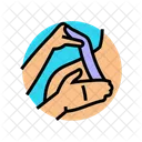 Therapeut Anwendung Kinesio Symbol